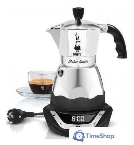Гейзерная кофеварка Bialetti Moka Timer (3 порции) - Изображение №2 — Интернет-магазин Time-Shop