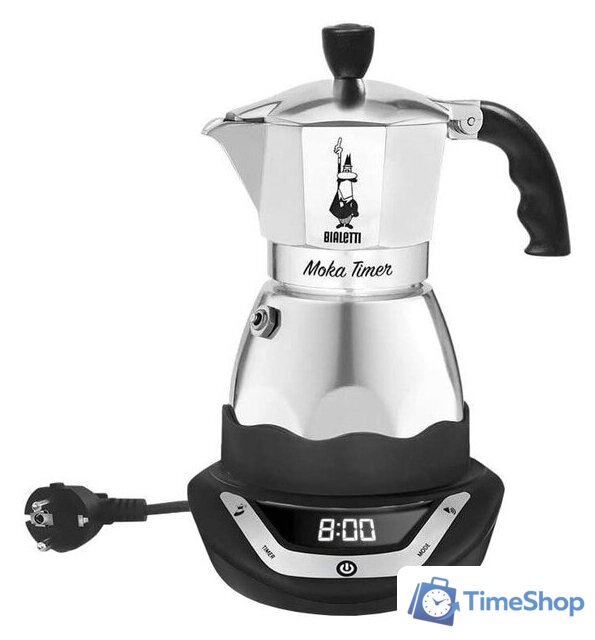 Гейзерная кофеварка Bialetti Moka Timer (3 порции) - Изображение №1 — Интернет-магазин Time-Shop