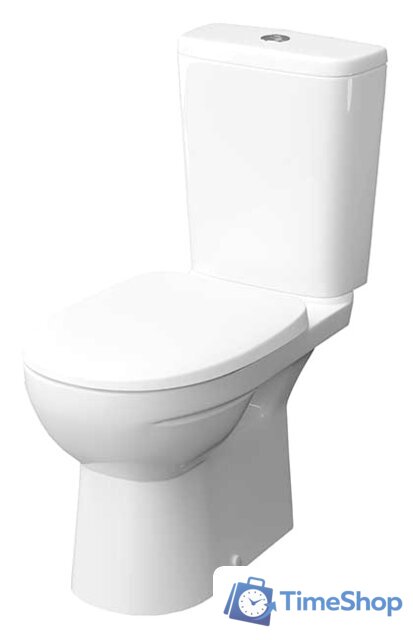 Унитаз напольный Керамин Альбано R Инкоэр двухрежимный Безободковый (с жёстким сиденьем) - Изображение №1 — Интернет-магазин Time-Shop