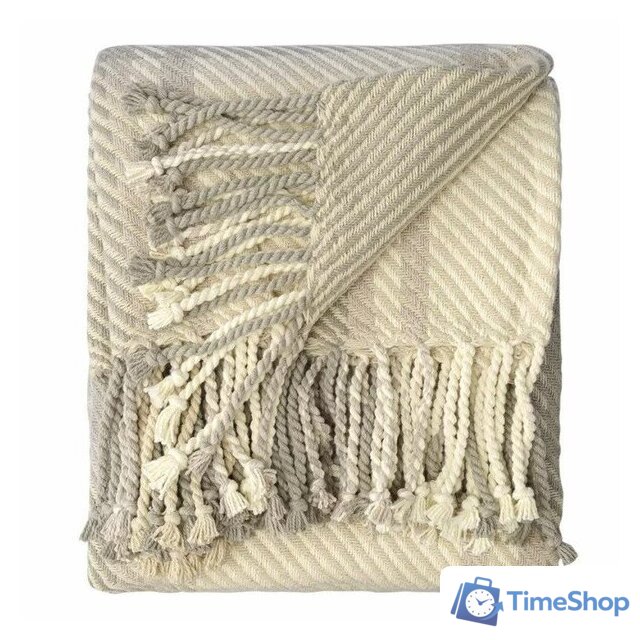 Покрывало Tkano Essential Warm traditions TK23-BS0013 (бежево-серый) - Изображение №3 — Интернет-магазин Time-Shop