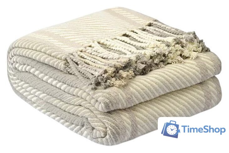 Покрывало Tkano Essential Warm traditions TK23-BS0013 (бежево-серый) - Изображение №1 — Интернет-магазин Time-Shop