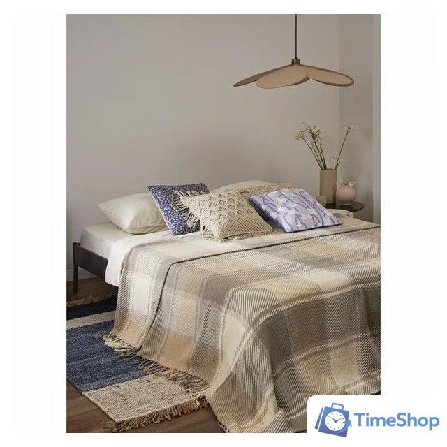 Покрывало Tkano Essential Warm traditions TK23-BS0013 (бежево-серый) - Изображение №9 — Интернет-магазин Time-Shop