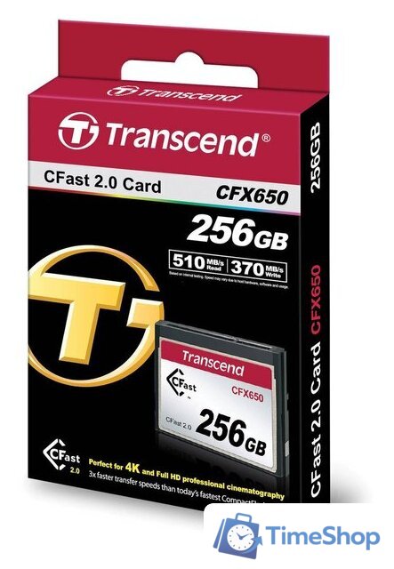 Карта памяти Transcend CFX650 CompactFlash 256GB - Изображение №2 — Интернет-магазин Time-Shop