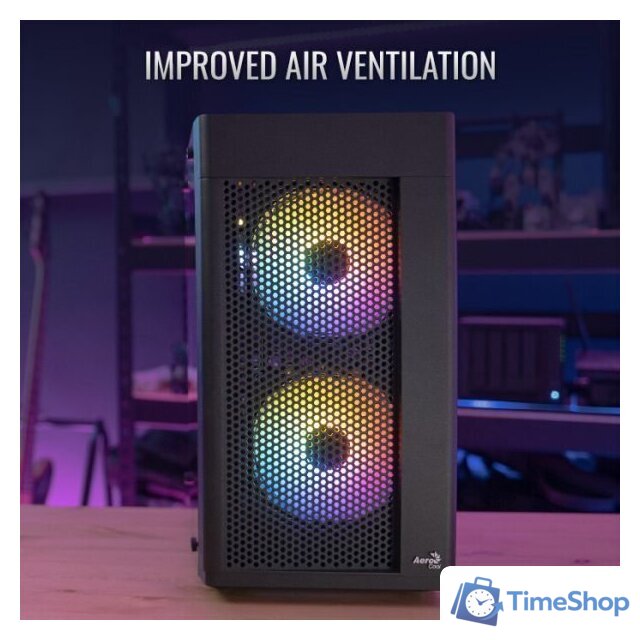Корпус AeroCool Hexform-G-BK-v2 - Изображение №4 — Интернет-магазин Time-Shop
