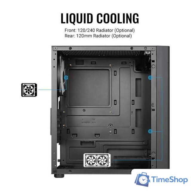 Корпус AeroCool Hexform-G-BK-v2 - Изображение №7 — Интернет-магазин Time-Shop