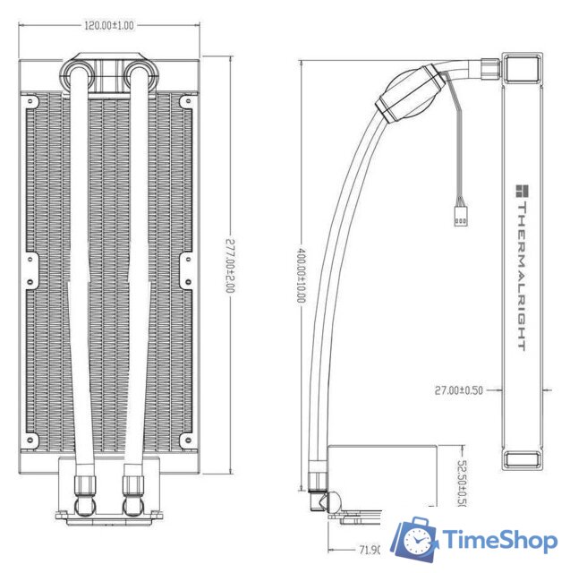 Система жидкостного охлаждения для процессора Thermalright Frozen Magic 240 Scenic V2 - Изображение №9 — Интернет-магазин Time-Shop