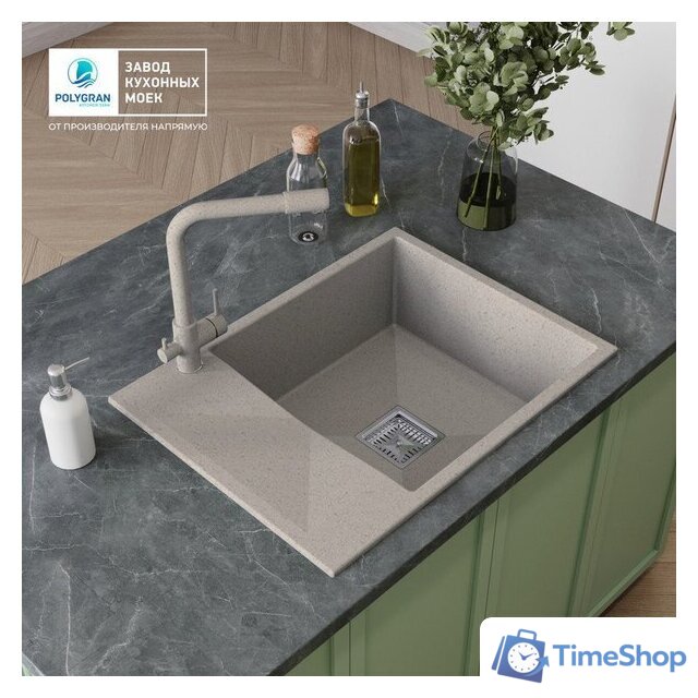 Кухонная мойка Polygran Blade 660 (кремовый) - Изображение №3 — Интернет-магазин Time-Shop