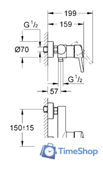 Смеситель Grohe Concetto 32210001 - Изображение №2 — Интернет-магазин Time-Shop