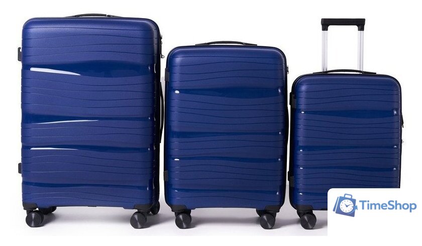 Чемодан-спиннер Pride РР-9802 (S, синий) - Изображение №4 — Интернет-магазин Time-Shop