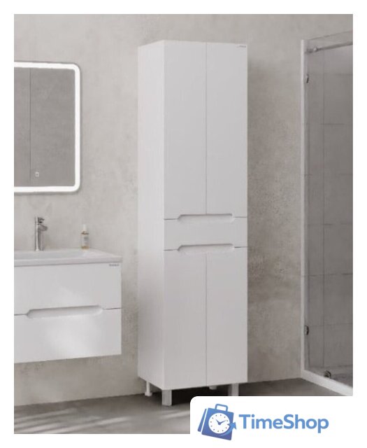  Onika Шкаф-пенал Айленд 50 405003 (белый) - Изображение №2 — Интернет-магазин Time-Shop