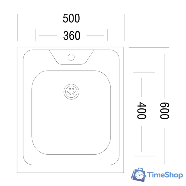 Кухонная мойка Ukinox Стандарт STD500.600 6C 0CS - Изображение №2 — Интернет-магазин Time-Shop