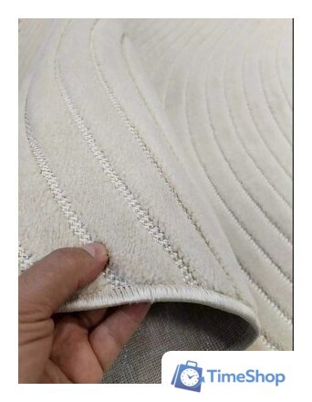 Ковер для жилой комнаты Radjab Carpet Сканди Сизаль Прямоугольник 10937B 12281RK (1.6x3, Krem/Krem) - Изображение №5 — Интернет-магазин Time-Shop