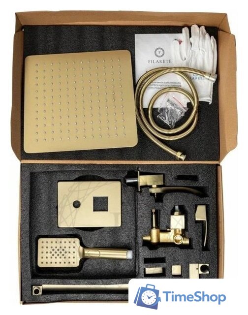 Душевая система  Filarete Waterfall FL1010 (матовое золото) - Изображение №13 — Интернет-магазин Time-Shop