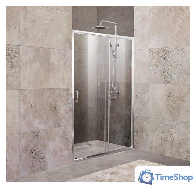 Душевая дверь BelBagno UNIQUE-BF-1-120/135-C-Cr (прозрачное стекло) - Изображение №1 — Интернет-магазин Time-Shop