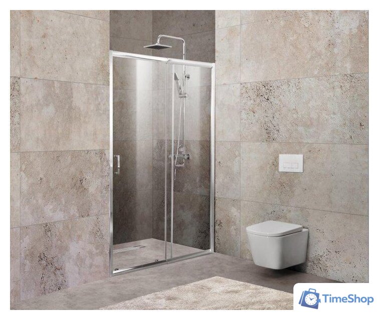 Душевая дверь BelBagno UNIQUE-BF-1-120/135-C-Cr (прозрачное стекло) - Изображение №2 — Интернет-магазин Time-Shop