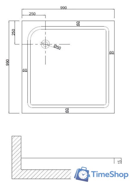 Душевой уголок Niagara NG-6614-08 100x100x190 - Изображение №7 — Интернет-магазин Time-Shop