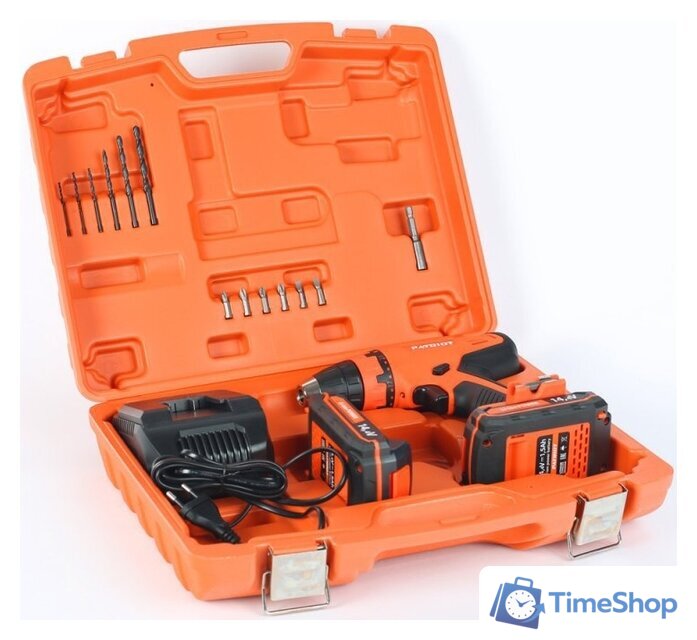 Дрель-шуруповерт Patriot BR 140 Li 180301520 (с 2-мя АКБ, кейс) - Изображение №8 — Интернет-магазин Time-Shop