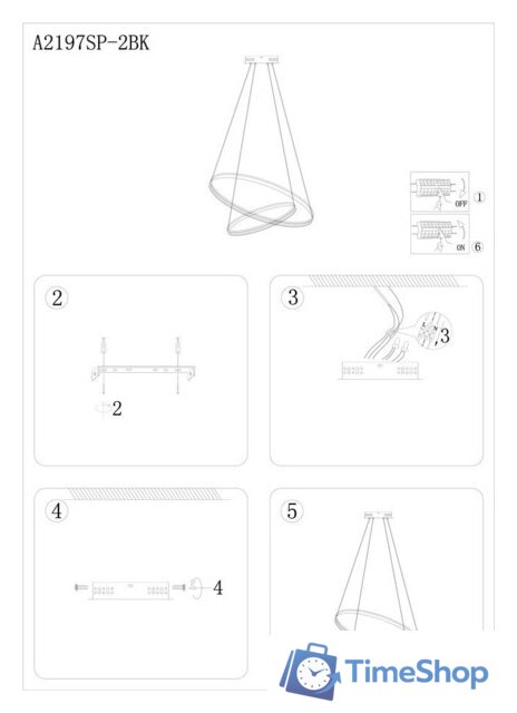 Подвесная люстра Arte Lamp Frodo A2197SP-2BK - Изображение №4 — Интернет-магазин Time-Shop