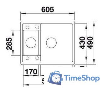Кухонная мойка Blanco Metra 6-F (антрацит) [519134] - Изображение №3 — Интернет-магазин Time-Shop