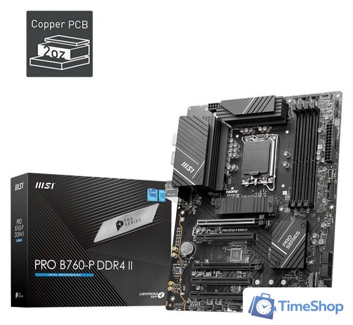 Материнская плата MSI Pro B760-P DDR4 II - Изображение №2 — Интернет-магазин Time-Shop