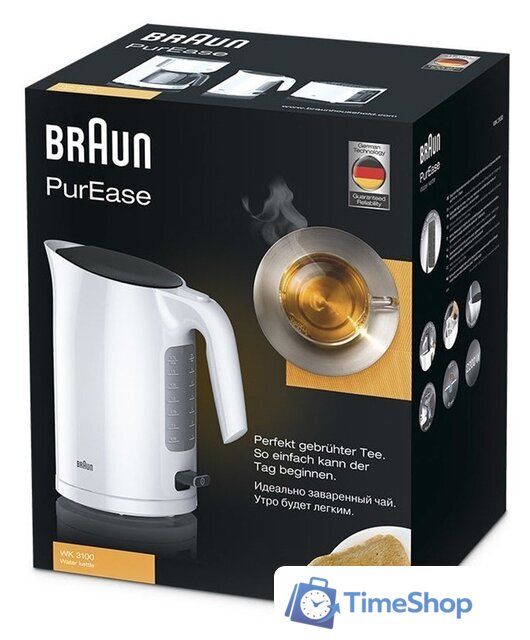 Электрический чайник Braun PurEase WK 3100 WH 0X21010008 - Изображение №2 — Интернет-магазин Time-Shop