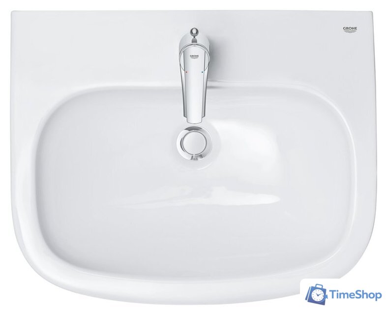 Умывальник Grohe 3933500H с гигиеническим покрытием 59.5x48.2 - Изображение №3 — Интернет-магазин Time-Shop