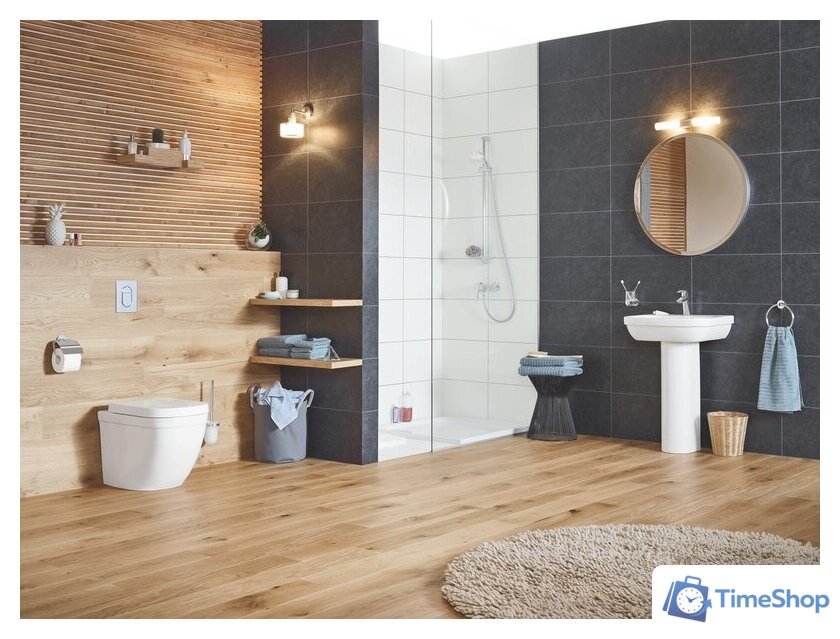 Умывальник Grohe 3933500H с гигиеническим покрытием 59.5x48.2 - Изображение №8 — Интернет-магазин Time-Shop