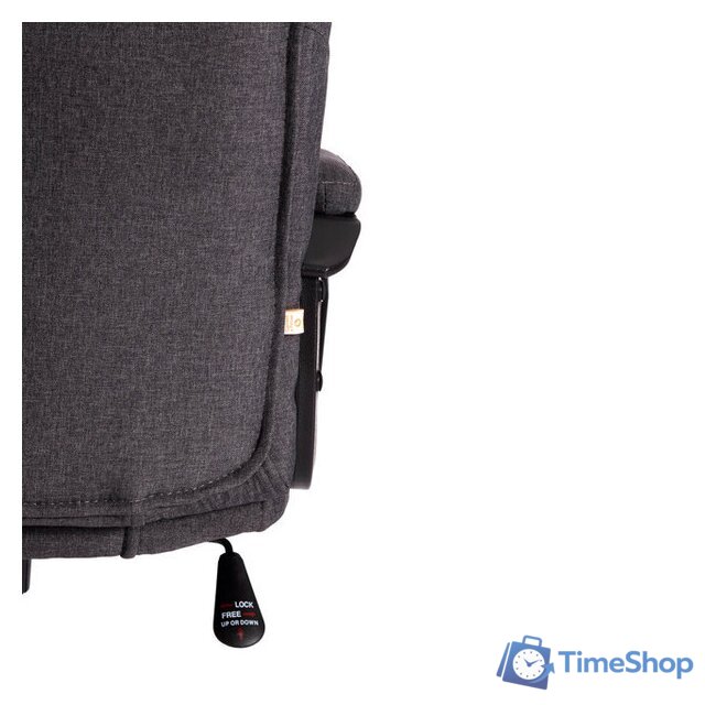 Офисное кресло TetChair Bergamo (ткань, хром 22/темно-серый F68) - Изображение №15 — Интернет-магазин Time-Shop