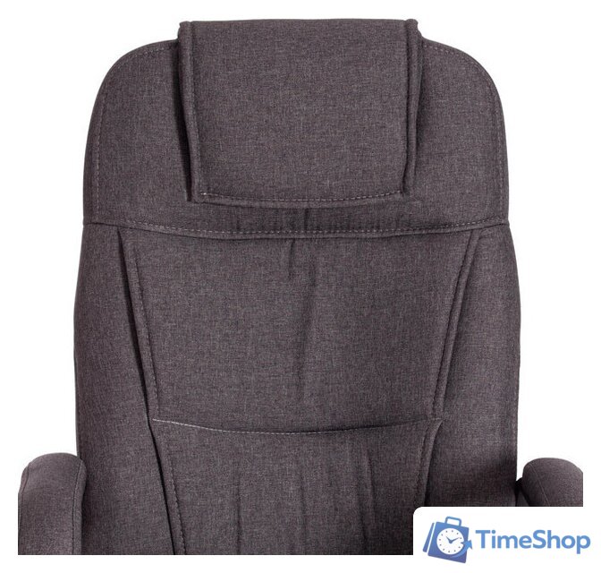 Офисное кресло TetChair Bergamo (ткань, хром 22/темно-серый F68) - Изображение №7 — Интернет-магазин Time-Shop