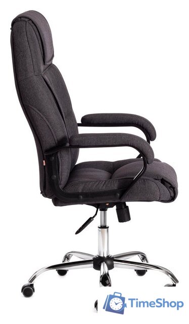 Офисное кресло TetChair Bergamo (ткань, хром 22/темно-серый F68) - Изображение №2 — Интернет-магазин Time-Shop