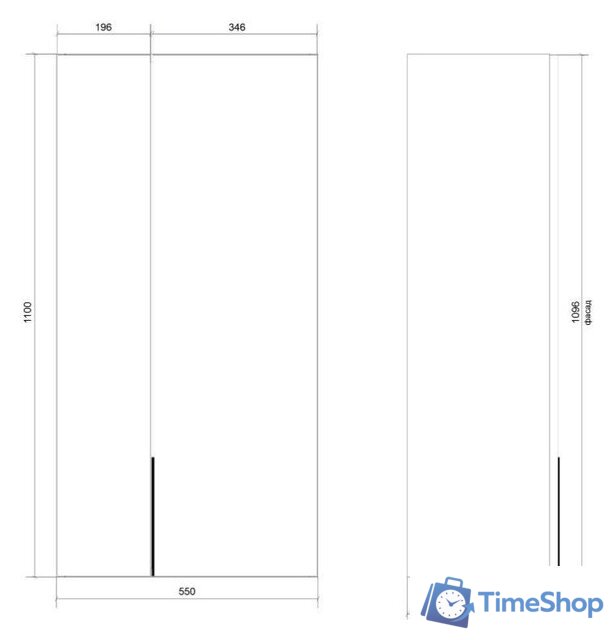  Дабер Шкаф 022 Ш22.0.0.4Ч (серый/черный) - Изображение №4 — Интернет-магазин Time-Shop