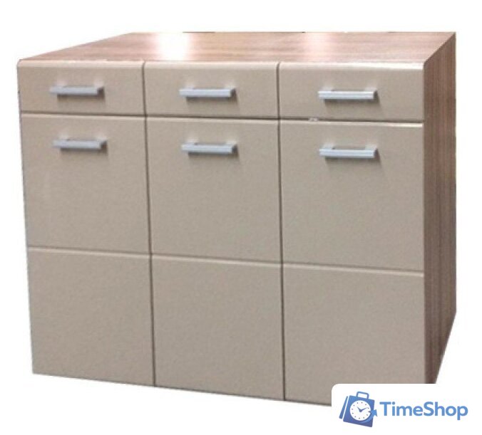 Комод Стендмебель Симба 3 ящика (кофе с молоком-ясень шимо темный) - Изображение №1 — Интернет-магазин Time-Shop