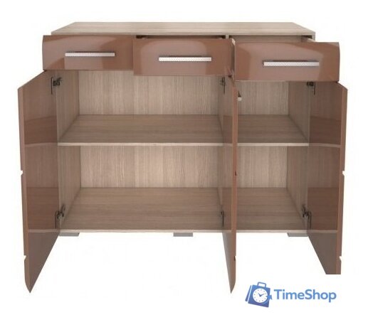 Комод Стендмебель Симба 3 ящика (кофе с молоком-ясень шимо темный) - Изображение №2 — Интернет-магазин Time-Shop