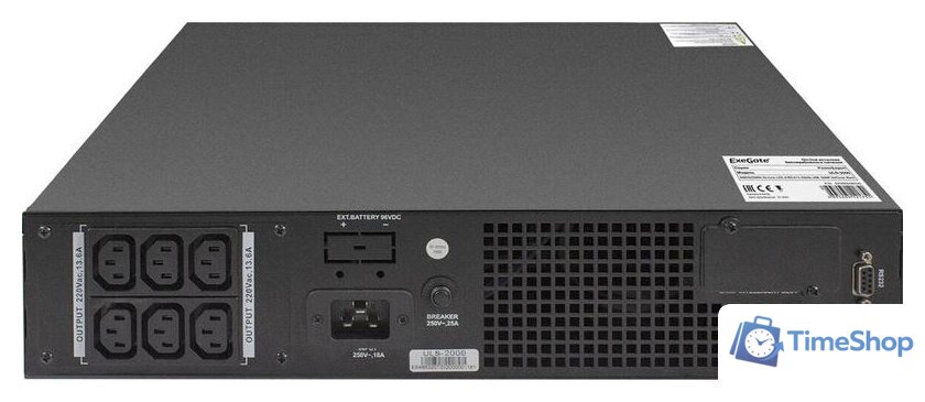 Источник бесперебойного питания ExeGate PowerExpert ULS-2000.LCD.AVR.C13.USB.RS232.SNMP.2U - Изображение №5 — Интернет-магазин Time-Shop