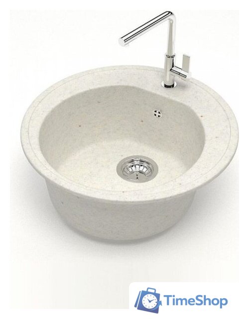 Кухонная мойка Teymi Lina D51 T120103 (белый матовый) - Изображение №2 — Интернет-магазин Time-Shop