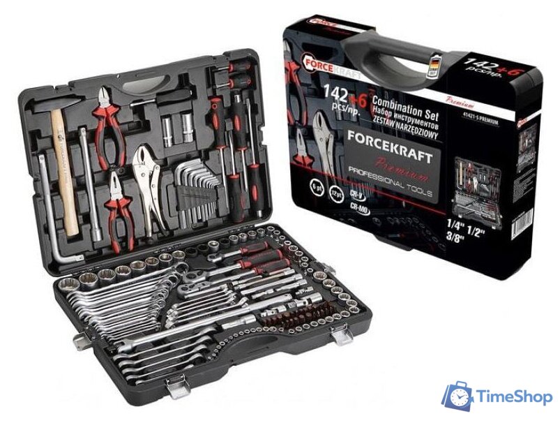Универсальный набор инструментов ForceKraft FK-41421-5 Premium (148 предметов) - Изображение №4 — Интернет-магазин Time-Shop