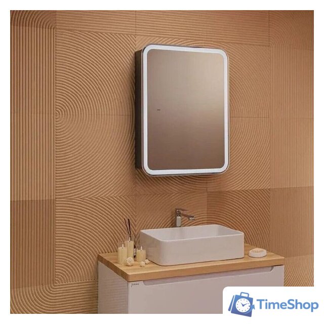  Silver Mirrors Шкаф с зеркалом для ванной Фиджи-Антрацит Flip 60 ИК LED-00003042 - Изображение №2 — Интернет-магазин Time-Shop