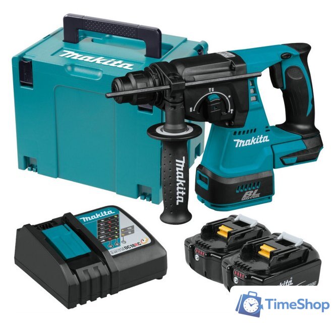 Перфоратор Makita DHR242RTJ (с 2-мя АКБ, кейс) - Изображение №1 — Интернет-магазин Time-Shop