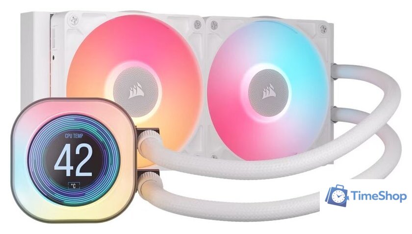 Система жидкостного охлаждения для процессора Corsair iCUE LINK TITAN 240 RX LCD CW-9061025-WW - Изображение №1 — Интернет-магазин Time-Shop