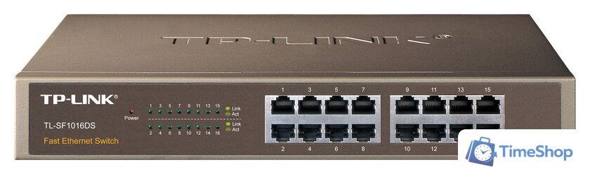 Неуправляемый коммутатор TP-Link TL-SF1016DS - Изображение №1 — Интернет-магазин Time-Shop