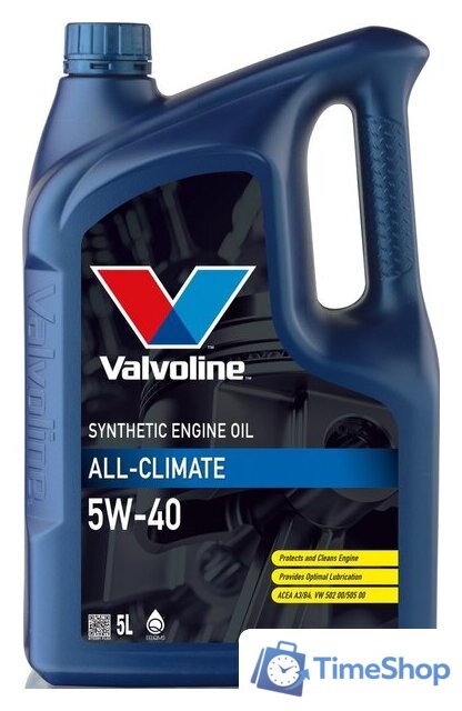 Моторное масло Valvoline All-Climate 5W-40 5л - Изображение №1 — Интернет-магазин Time-Shop