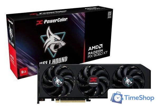 Видеокарта PowerColor Hellhound AMD Radeon RX 9060 XT 8GB GDDR6 RX9060XT 8G-L/OC - Изображение №6 — Интернет-магазин Time-Shop