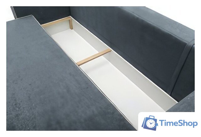 Диван Krones Цезарь 4 (велюр, графит/молочный) - Изображение №3 — Интернет-магазин Time-Shop