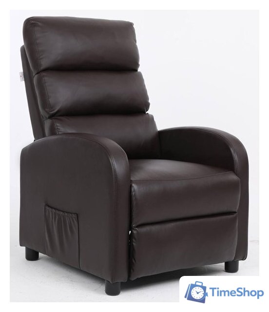 Реклайнер Calviano 2164 (экокожа, коричневый) - Изображение №1 — Интернет-магазин Time-Shop