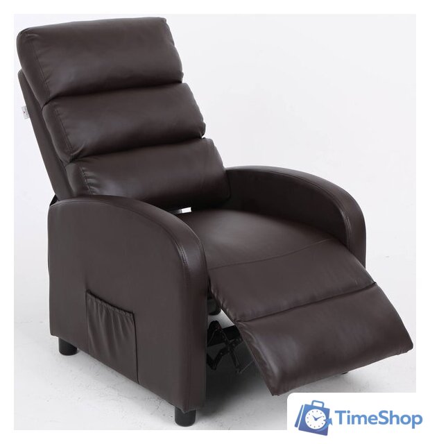 Реклайнер Calviano 2164 (экокожа, коричневый) - Изображение №4 — Интернет-магазин Time-Shop