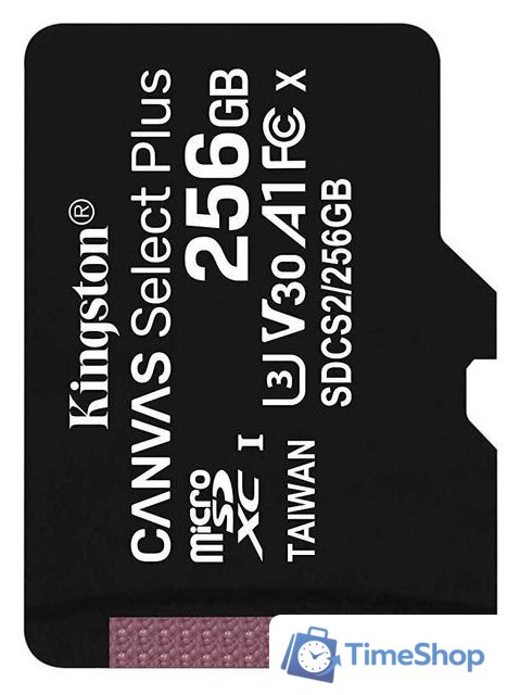 Карта памяти Kingston Canvas Select Plus microSDXC 256GB - Изображение №1 — Интернет-магазин Time-Shop