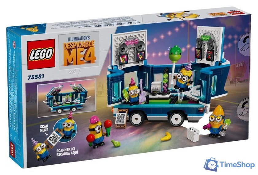 Конструктор LEGO Despicable Me 4 75581 Автобусная вечеринка с музыкой от миньонов - Изображение №1 — Интернет-магазин Time-Shop