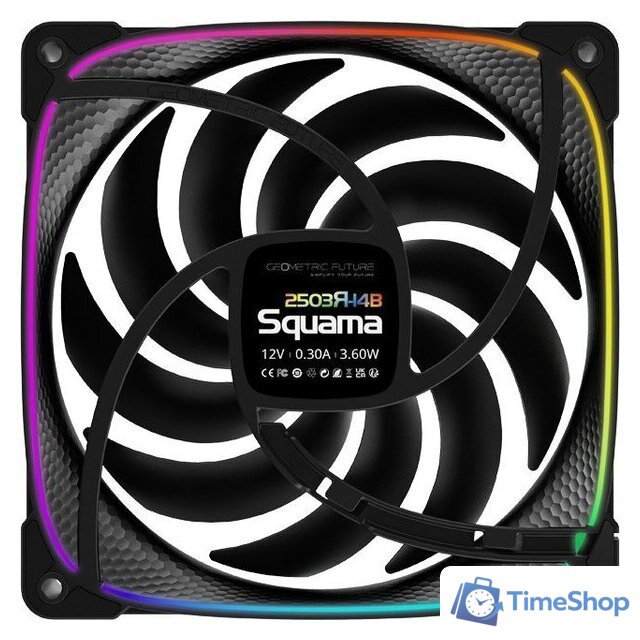 Комплект вентиляторов для корпуса Geometric Future Squama 2503R-14 Triple Pack (черный) - Изображение №4 — Интернет-магазин Time-Shop