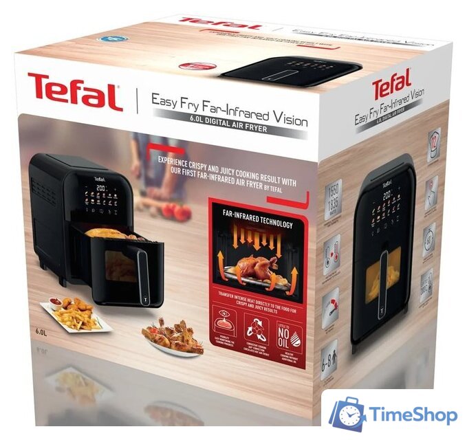 Аэрогриль (аэрофритюрница) Tefal EY8218F0 - Изображение №3 — Интернет-магазин Time-Shop