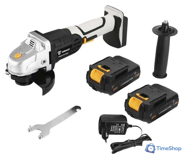 Угловая шлифмашина Deko DKAG20-125 (с 2-мя АКБ) - Изображение №1 — Интернет-магазин Time-Shop